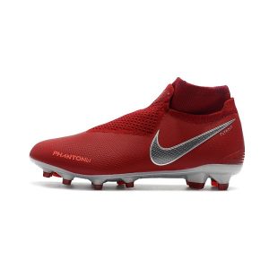 Fotbalové boty Kopačky Pánské Nike Phantom Vision Elite DF FG – červené stříbrné